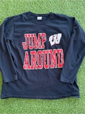 Gildan Wisconsin Badgers Jump Around Long Sleeve Shirt